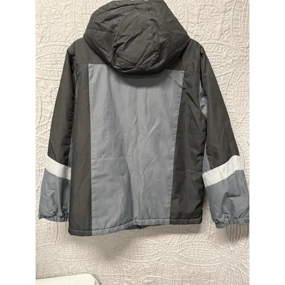 Swiss Tech‎ Black Gray Full Zip Hooded Jacket Coat Youth XXL  18